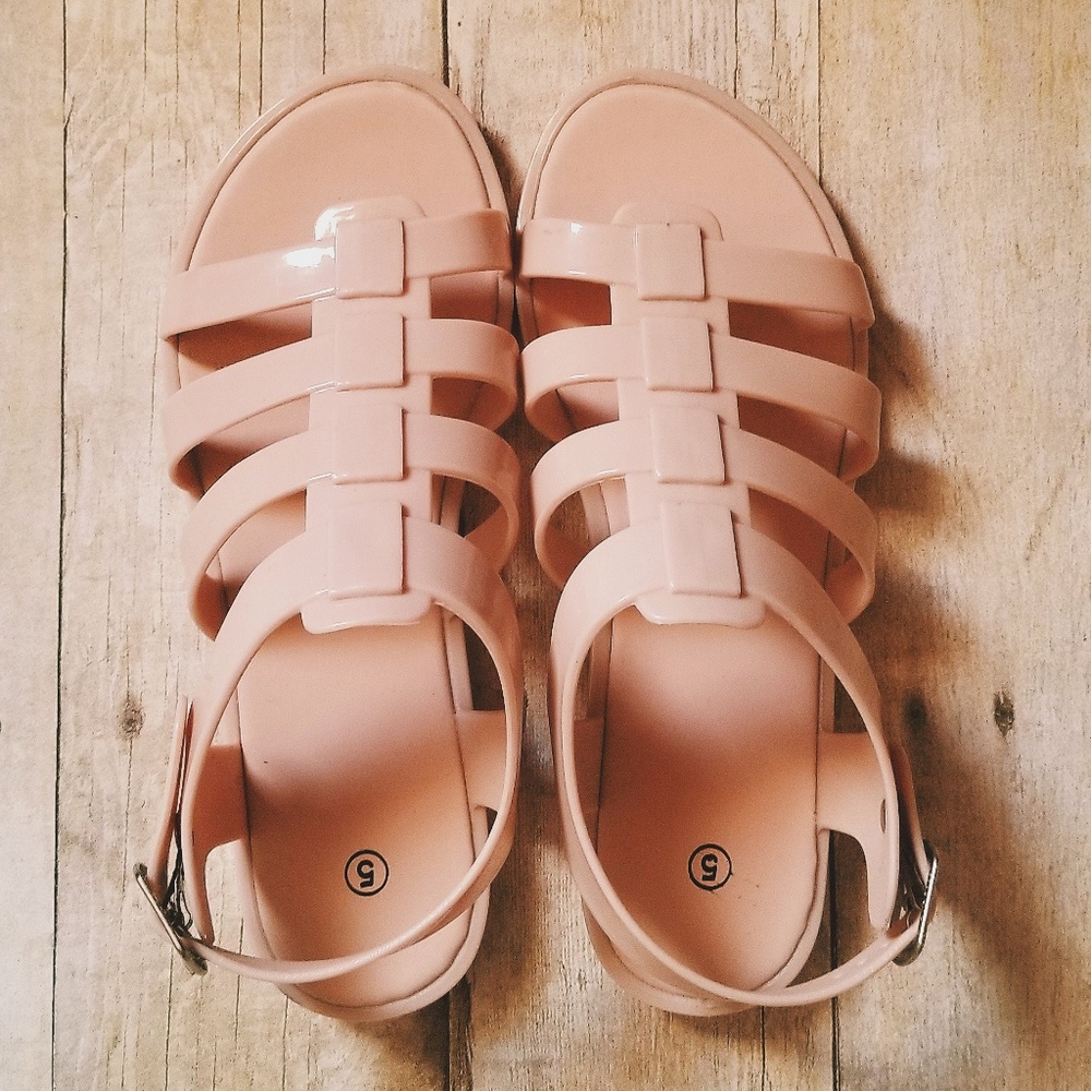 Nude Fisherman Jelly Sandals